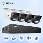 ANNKE-Système de sécurité vidéo, caméra PoE pilotée par AI, budgétaire intelligent, caméras de vidéosurveillance, H.disparates, caméra audio bidirectionnelle, 5MP, 3K 1