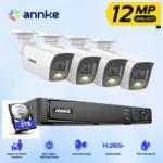 ANNKE 12MP POE système de vidéosurveillance 8CH NVR 12MP caméras de sécurité Kit de vidéosurveillance enregistrement Audio caméra Ip couleur/IR Vision nocturne 1