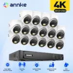 ANNKE-Caméra de vidéosurveillance 16CH 4K, kit de 16 pièces, audio bidirectionnel, 8MP, système de sécurité POE pour l'extérieur 1