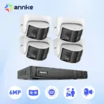 ANNKE-Système de vidéosurveillance POE, objectif pour touristes, extérieur, AI, poignées humaines, ECT, caméra de sécurité, NVR, 180 °, 6MP, 8MP 1
