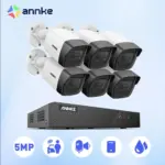 ANNKE – système de sécurité vidéo réseau POE, 8 canaux FHD, 5mp, H.265 + 6mp, NVR avec caméras de vidéosurveillance 5mp, enregistrement Audio, caméra Ip 1