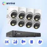 ANNKE-Système de Vidéosurveillance POE Ultra HD 3K, Enregistreur NVR 8CH, avec Caméras de Sécurité 3K, Kit CCTV, Micro Intégré, Caméra Ip 3K 1