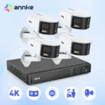 ANNKE-Kit de système de caméra de sécurité vidéo Smart Home, 8CH NVR, 180 °, objectif touristique, sécurité IPC, caméra PoE, extérieur, 8MP, 4K, 2 pièces, 4 pièces 1