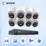 ANNKE – système de vidéosurveillance POE Ultra HD 4K, enregistreur NVR 8CH avec caméras de sécurité 8MP, Kit d'enregistrement Audio, caméra Ip 3K 1