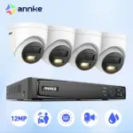 ANNKE-Caméra de vidéosurveillance intelligente pour touristes, kit de vidéosurveillance, POE 12MP, NVR 8 canaux, extérieur, micro intégré, maison intelligente 1